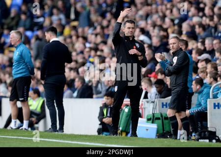 Colchester United Head Coach Matt Bloomfield – AFC Wimbledon V Colchester United, Sky Bet League Two, Cherry Red Records Stadium, Wimbledon, Großbritannien – 22. Oktober 2022 nur redaktionelle Verwendung – es gelten Einschränkungen für DataCo Stockfoto