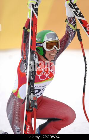 San Sicario, Italien. 15. Februar 2006. ARCHIVFOTO: Michaela DORFMEISTER wird am 25. März 2023 50 Jahre alt, Michaela DORFMEISTER, AUT, Alpinski, Frauen sind abwärts. Olympische Winterspiele Turin 2006 vom 10,02.-26.02.2006. 15.02.2006. © SVEN SIMON, Princess-Luise-Str.41#45479 Mülheim/Ruhr#Tel.0208/9413250#Fax 0208/9413260#Konto 1428150 Commerzbank Essen BLZ 36040039#www.SvenSimon.net#e-mail:SvenSimon@t -online.de. Kredit: dpa/Alamy Live News Stockfoto