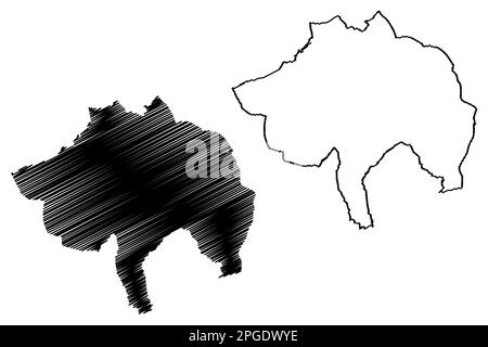 Rossendale nicht-Metropolregion, Borough (Vereinigtes Königreich Großbritannien und Nordirland, zeremonielle Grafschaft Lancashire oder Lancs, England) m Stock Vektor