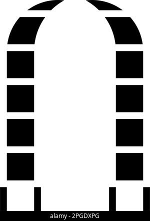 Vektordarstellung des Glyphe-Symbols für das Gartentableau-Werkzeug Stock Vektor