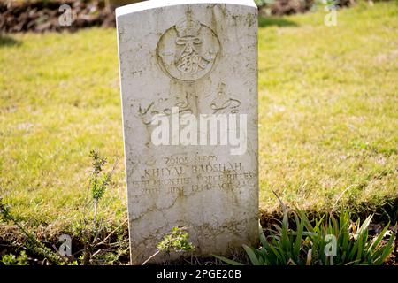 Der Kriegsfriedhof der Commonwealth war Graves Commission in der Nähe des Flusses Arno am Stadtrand von Florenz. Es enthält 1.632 Commonwealth-Beerdigungen von WW2 Stockfoto