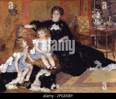 Madame Georges Charpentier (Marguérite-Louise Lemonnier, 1848-1904) und ihre Kinder, Georgette-Berthe (1872-1945) und Paul-Emile-Charles (1875-1895) Auguste Renoir 1878 Stockfoto