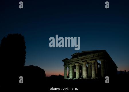 tempio di nettuno, Gebiet Archeologica di paestum, capaccio, salerno, kampanien, italien, Stockfoto