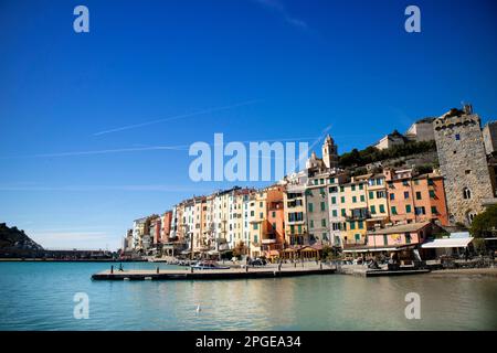 Fotodokumentation des Küstendorfes Portovenere Liguria Italien Stockfoto