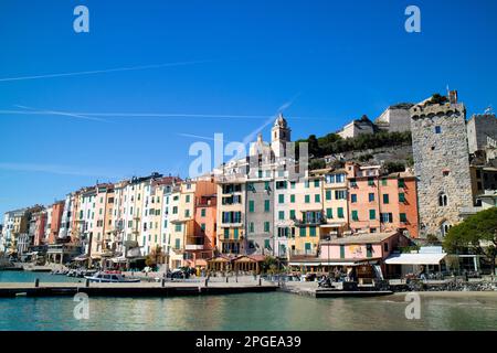 Fotodokumentation des Küstendorfes Portovenere Liguria Italien Stockfoto