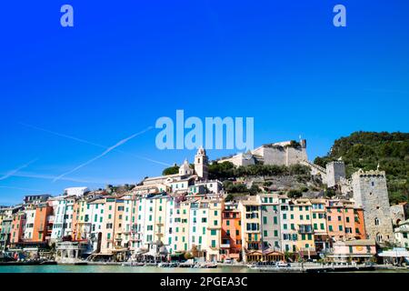 Fotodokumentation des Küstendorfes Portovenere Liguria Italien Stockfoto