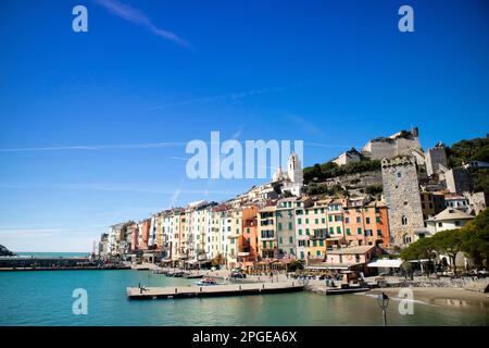 Fotodokumentation des Küstendorfes Portovenere Liguria Italien Stockfoto