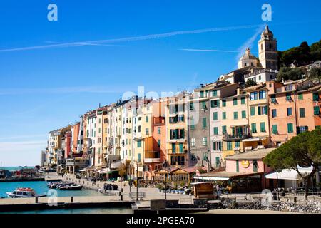 Fotodokumentation des Küstendorfes Portovenere Liguria Italien Stockfoto