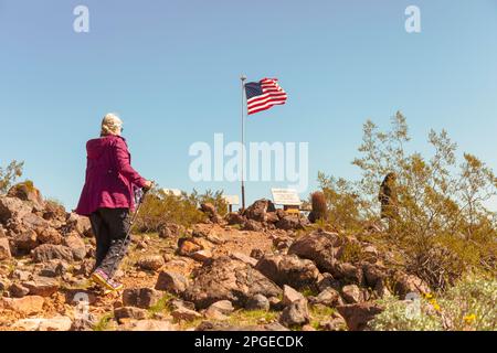Das Vietnam Veterans Memorial in Peoria, Arizona, wird am Donnerstag, den 16. Februar 2023, besichtigt. Stockfoto
