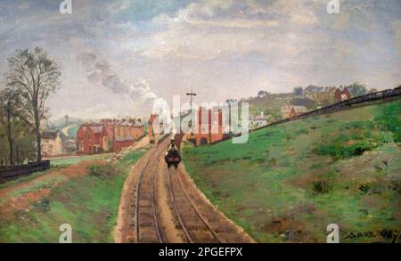 Lordship Lane Station, Dulwich, Camille Pissaro, 1871, Courtauld Gallery, London, England, Großbritannien, Stockfoto