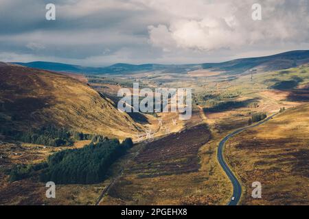 Turlough Hill, co Wicklow - Irlands einziges Pumpspeicherkraftwerk in den malerischen Wicklow Mountains. Umweltfreundliches Projekt Stockfoto