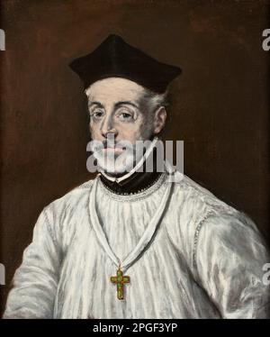 Porträt von Diego de Covarrubias y Leiva (1512-1577) um 1600 von El Greco Stockfoto