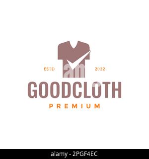 Good Cloth Check Mark Option man Hipster Logo-Vektor Stock Vektor