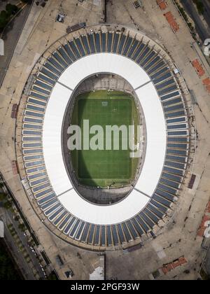 Aerial view to big Mineirao soccer stadium and field Stockfoto