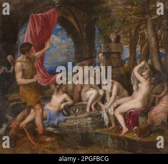 Diana und Actaeon von 1556 bis 1569 von Tizian Stockfoto