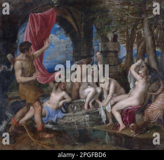 Diana und Actaeon von 1556 bis 1569 von Tizian Stockfoto