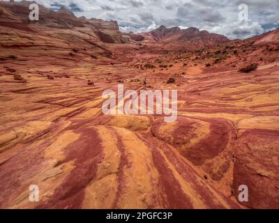Streifenbildung in North Coyote Buttes Stockfoto