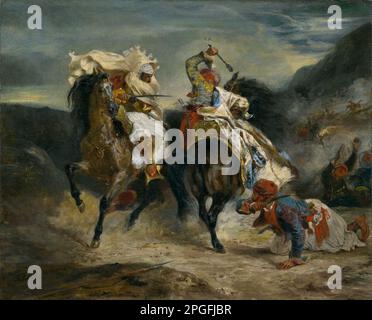 Der Kampf der Giaour und Hassan 1826 von Eugene Delacroix Stockfoto