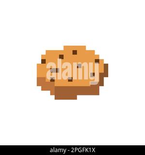 Kekse Pixel Art. 8-Bit-Essen. Vektordarstellung Stock Vektor