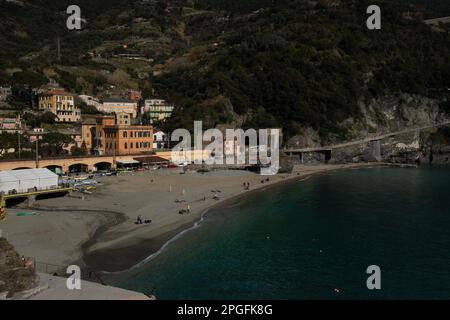 Strand in Monterosso al Mare in Italien Stockfoto