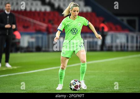 Paris, Frankreich, Frankreich. 22. März 2023. Kathrin HENDRICH von Wolfsburg während des UEFA Women's Champions League-Spiels zwischen Paris Saint-Germain und Verein fur Leibesubungen Wolfsburg (VfL) im Parc des Princes Stadium am 22. März 2023 in Paris, Frankreich. (Kreditbild: © Matthieu Mirville/ZUMA Press Wire) NUR REDAKTIONELLE VERWENDUNG! Nicht für den kommerziellen GEBRAUCH! Stockfoto