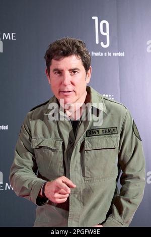 Madrid, Spanien. , . Manel Fuentes nimmt am 22. März 2023 in Madrid, Spanien, an der Premiere „19 Solos frente a la verdad“ im Callao Cinema Teil. Gutschrift: MPG/Alamy Live News Stockfoto