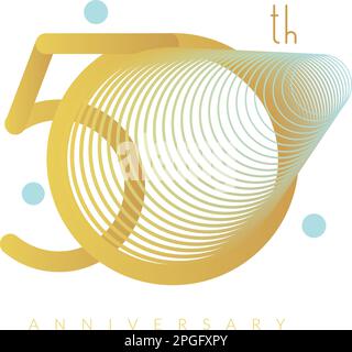 50 Jahre Anniversary Logo als EPS 10-Datei Stock Vektor