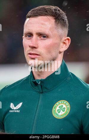 Dublin, Irland. 22. März 2023. Alan Browne von Irland während des internationalen Freundschaftsspiels zwischen der Republik Irland und Lettland im Aviva Stadium in Dublin, Irland, am 22. März 2023 (Foto: Andrew SURMA/Credit: SIPA USA/Alamy Live News Stockfoto