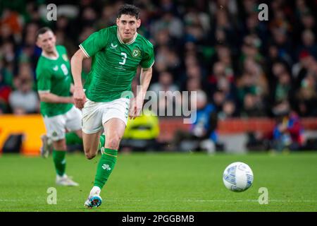 Dublin, Irland. 22. März 2023. Callum O'Dowda of Ireland anlässlich des internationalen Freundschaftsspiels zwischen der Republik Irland und Lettland im Aviva Stadium in Dublin, Irland, am 22. März 2023 (Foto: Andrew SURMA/Credit: SIPA USA/Alamy Live News Stockfoto