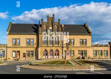 Eindrücke von der Weltkulturerbestätte des Bahnhofs Quedlinburg Stockfoto