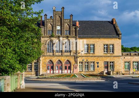 Eindrücke von der Weltkulturerbestätte des Bahnhofs Quedlinburg Stockfoto