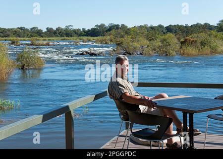 Okavango, Popa Falls, Divundu, Caprivi, Namibia, Popa Falls, Popa Falls Stockfoto