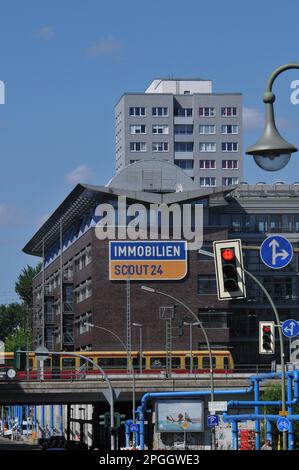 Immobilien Scout, Andreasstraße, Friedrichshain, Berlin, Deutschland Stockfoto