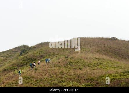 Wandern im Lam Tsuen Country Park in den New Territories in Hong Kong. Stockfoto