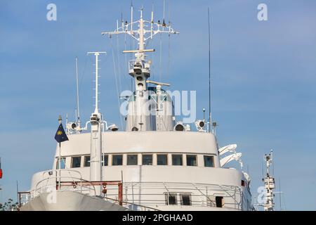 Präsidentenyacht des Präsidenten der Philippinen, BRP Ang Pangulo (ACS-25), Schiff der philippinischen Marine, schwimmendes Krankenhaus, COvid-19-Einrichtung Stockfoto