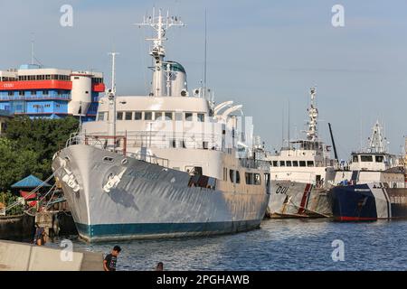 Präsidentenyacht des Präsidenten der Philippinen, BRP Ang Pangulo (ACS-25), Schiff der philippinischen Marine, schwimmendes Krankenhaus, COvid-19-Einrichtung Stockfoto