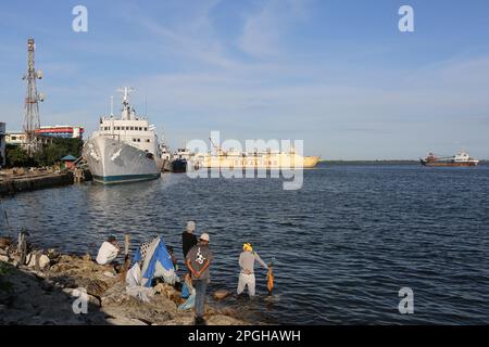 Präsidentenyacht des Präsidenten der Philippinen, BRP Ang Pangulo (ACS-25), Schiff der philippinischen Marine, schwimmendes Krankenhaus, COvid-19-Einrichtung Stockfoto