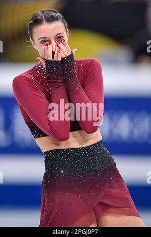 SAITAMA, JAPAN – MÄRZ 22: Nicole Schott aus Deutschland tritt am 22. März 2023 bei der ISU World Figure Skating Championships 2023 in der Saitama Super Arena in Saitama, Japan, am Women's Short Program (Foto: Pablo Morano/BSR Agency) an Stockfoto