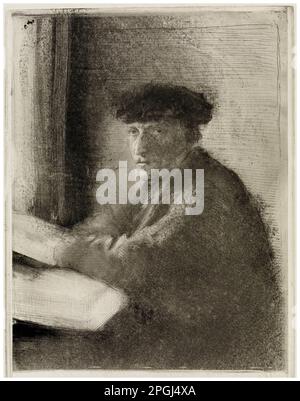 Edgar Degas, der Gravierer Joseph Tourny in Halbfigur, Porträtgravierung, 1857 Stockfoto