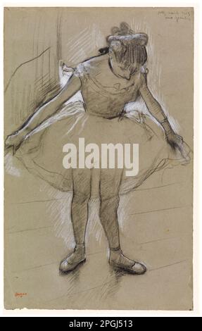 Edgar Degas, junger Tänzer gegen das Licht, Kreidezeichnung, ca. 1878 Stockfoto