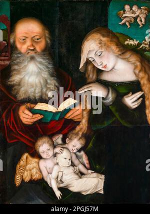 Hans Baldung Grien, die Geburt Christi, Malerei in Mischtechnik auf Nadelholz, 1569 Stockfoto