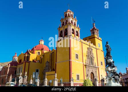 Guanajuato, Guanajuato, Mexiko, Basilica de Nuestra Senora de Guanajuato an der plaza de la paz Stockfoto