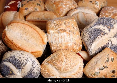 Verschiedene frische Brötchen Stockfoto