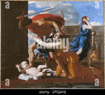 Französisch: Le Massacre des Innocents Entre 1625-1626 (Selon Jacques Thuillier) und 1628-1629 (Selon Anthony Blunt) von Nicolas Poussin Stockfoto