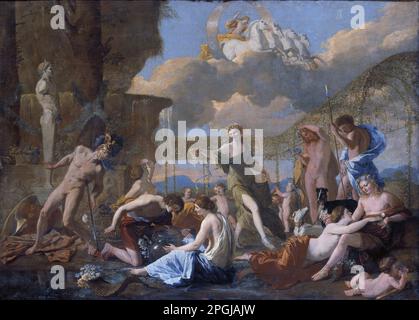 Das Reich der Flora 1631 von Nicolas Poussin Stockfoto