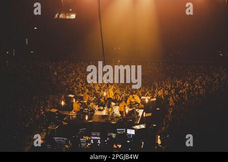 Salmo tritt live in Mailand auf dem Mediolanum Forum auf Stockfoto
