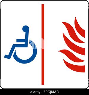 Barrierefreies Schild für Zufluchtsort auf weißem Hintergrund Stock Vektor
