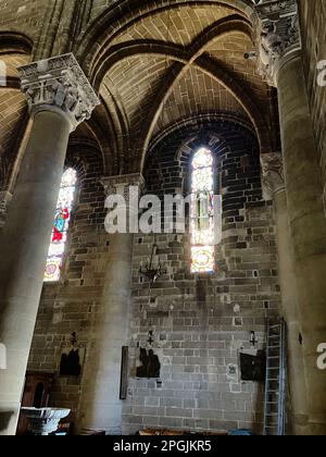 Gallipoli, Italien. Innere der Kirche des Heiligen Herzens Jesu (Chiesa del Sacro Cuore di Gesù, geboren 1929). Stockfoto