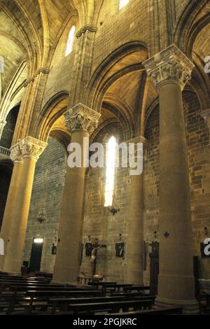 Gallipoli, Italien. Innere der Kirche des Heiligen Herzens Jesu (Chiesa del Sacro Cuore di Gesù, geboren 1929). Stockfoto