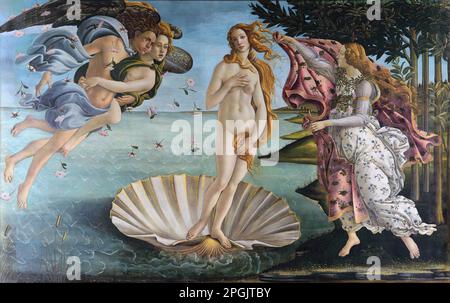 Die Geburt der Venus von 1484 bis 1485 durch Sandro Botticelli Stockfoto